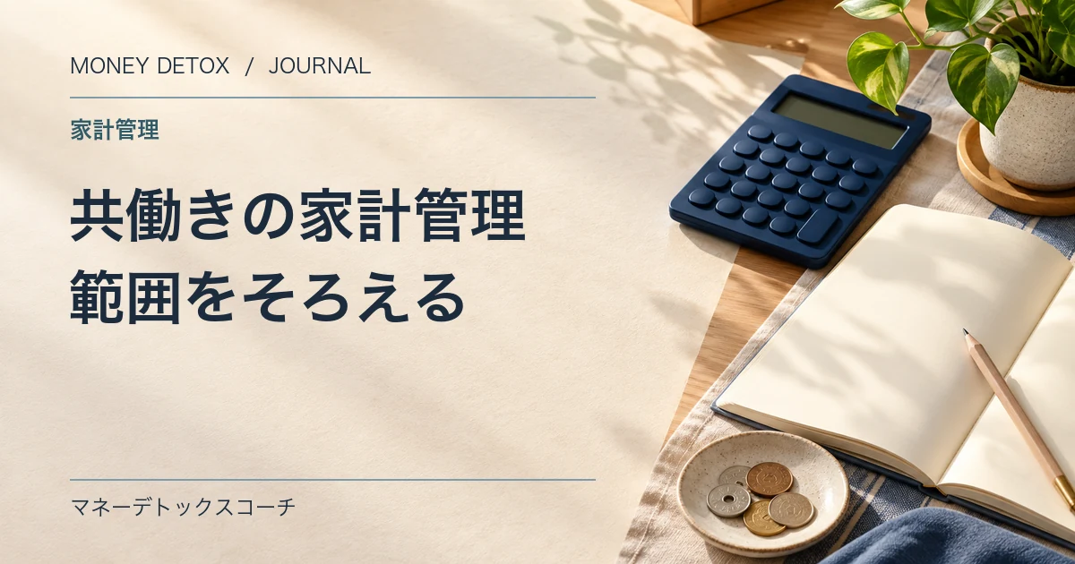 共働きの家計管理は「範囲をそろえる」から｜25%ルールで見る3つのコツ