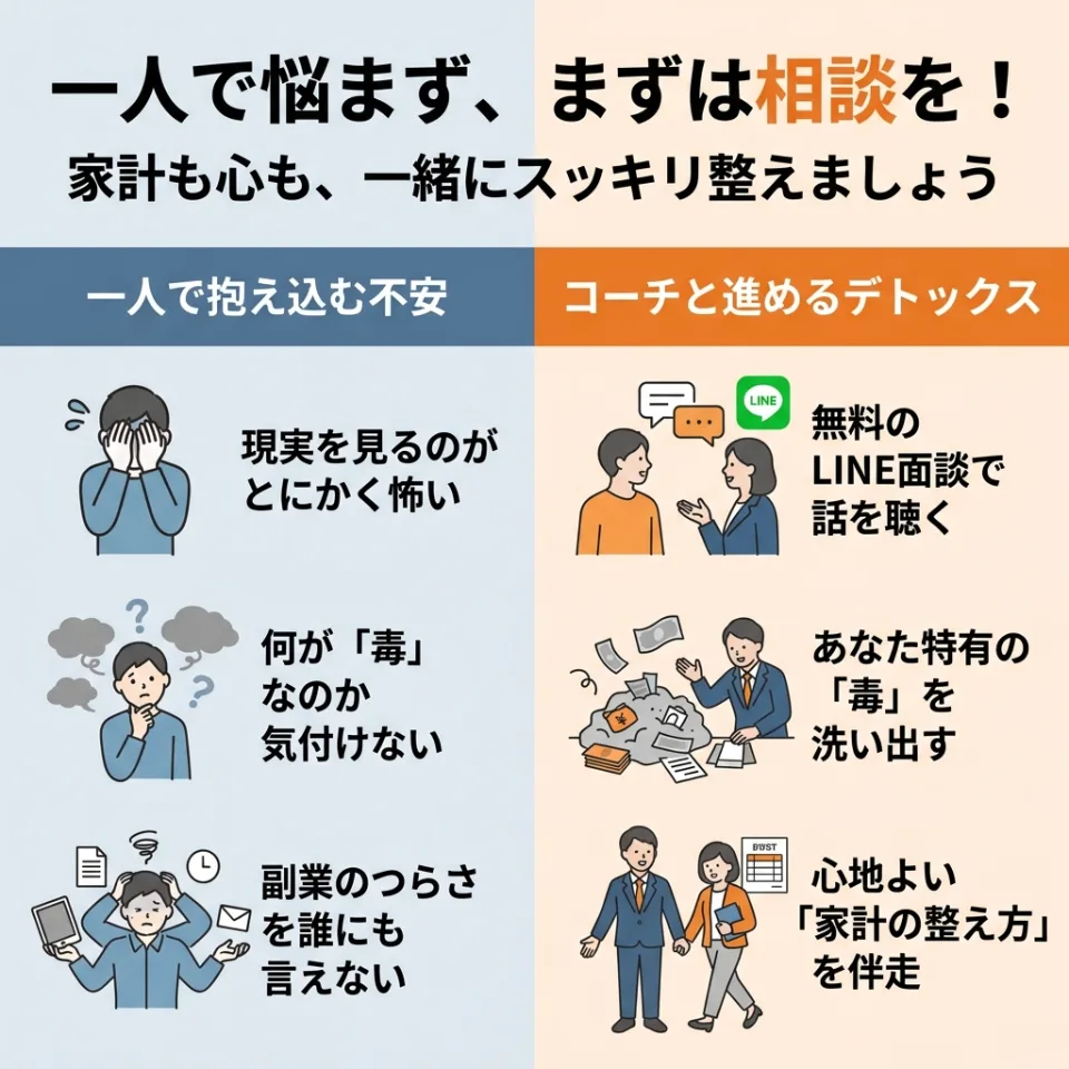 一人で悩まず、LINEで相談から
